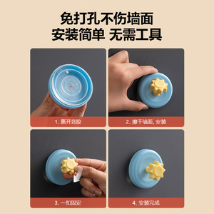 Suction Cup Hooks 7.3x7.3x4.1cm Heavy Duty For Kitchen Bathroom Bedroom Dormitory Door Towel Clothes Hook - Product Image 4
