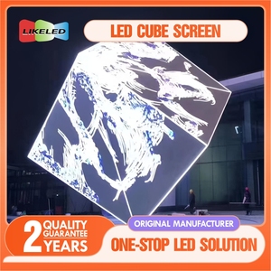 Creative <span class=keywords><strong>Cube</strong></span> HD LED hiển thị hiệu suất cao quảng cáo thương mại HD tất cả các màu tùy chỉnh màn hình chống màn hình vuông - Product Image 5