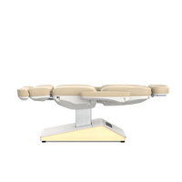 Table de massage électrique Parker-531 moderne, confortable et durable, en métal, avec 3 moteurs, pour salon de beauté, soins du visage et cils, idéale pour le salon.
