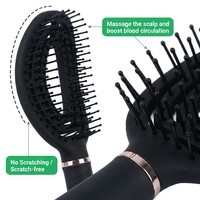 Brosse à cheveux démêlante antistatique en plastique avec coussin d'air, pour massage du cuir chevelu, vente en gros, pour salon et usage domestique, logo personnalisé