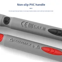 Set Kabel Uji Multimeter Ujung Halus 1000V 10A Pin Tembaga Berlapis Emas dan Klip Buaya dengan Isolasi PVC