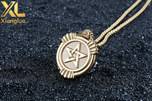 Colgante Redondo con Diseño de Moneda, Bronce Antiguo, Estilo Griego Romano, Retro Vintage, para Fabricación de Collares - Product Image 4