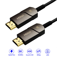 Câble coaxial haute vitesse 4K/8K 48 Gbps pour connecteurs plaqués or 21, gaine en PVC, blindage tressé, optique AOC pour PS4/PS5 LED