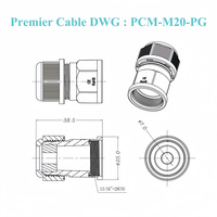 Conector de Cable RJ45 8P8C PG Impermeable IP67, Protector de Cables con Bloqueo de Tornillo para Iluminación Exterior de Jardín y Hogar, CAT5 CAT6