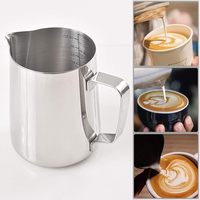 Pichet à lait en acier inoxydable de 12oz/350ml 20oz/600ml pour accessoires de bar à café pour cappuccino expresso