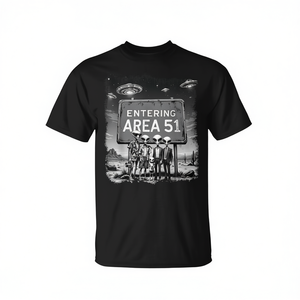 Foto de grupo de extraterrestres entrando en el área 51, camiseta Ufo - Product Image 2