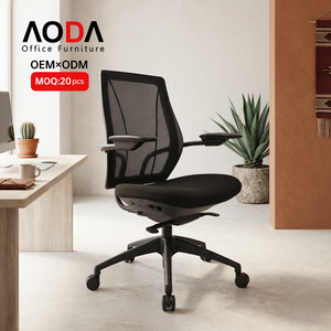Silla de Oficina AODA, Fabricante de Sillas de Oficina, Silla Ergonómica de Malla Reclinable con Soporte Lumbar y Reposabrazos para Personal de Oficina - Product Image 1