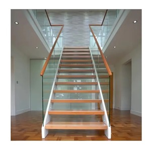 <span class=keywords><strong>Escaleras</strong></span> interiores <span class=keywords><strong>de</strong></span> diseño simple y moderno <span class=keywords><strong>para</strong></span> el <span class=keywords><strong>segundo</strong></span> <span class=keywords><strong>piso</strong></span> con barandilla <span class=keywords><strong>de</strong></span> vidrio duradera <span class=keywords><strong>para</strong></span> uso en apartamentos - Product Image 2