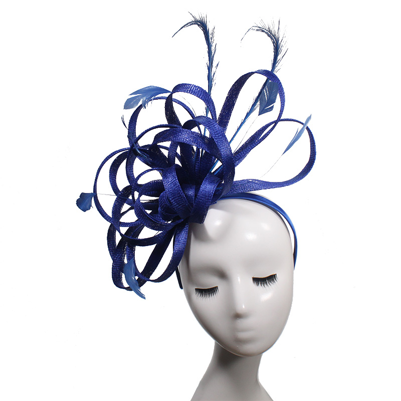 Bedacht Fascinator Flowers Dark Blue| Hoedenzaak Jos van Dijck