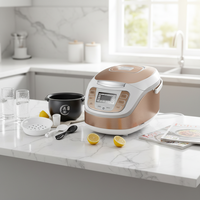 Autocuiseur Électrique OEM 4,1-5L avec Minuteur Numérique, Boîtier en Acier Inoxydable, Design Carré, Fonction Maintien au Chaud et Spatule