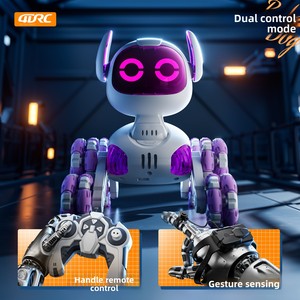 <span class=keywords><strong>Robot</strong></span> Cane Telecomandato a Otto Ruote Y9 per Bambini, <span class=keywords><strong>Giocattolo</strong></span> Elettronico Intelligente con Luci e Suoni, Ricarica Wireless, per Età 8-13 Anni - Product Image 1