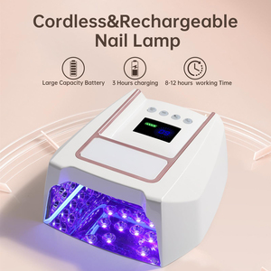 Lampe UV LED rechargeable haute puissance 126W 365nm pour le séchage des ongles, lampe de séchage pour salon et usage domestique, sécheuse UV pour gel à ongles - Product Image 6