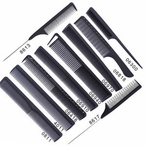 Comb Combs Plasticplastic Factory Direct Anti-static Hair Comb Black Color Hair Combs Hair Cutting Styling Carbon Combs With Customized
