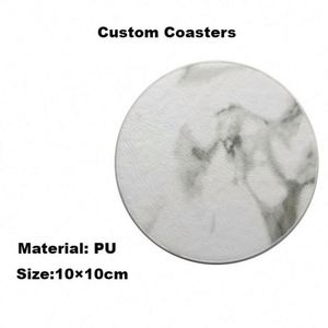 Promotional Giveaways Custom PU Leather Coasters With Logo and Holder and Gift <b>Box</b> for Hotel Events Coffee Cups - Product Image 3