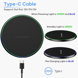 <span class=keywords><strong>Cargador</strong></span> Inalámbrico Rápido de 15W Máx. Compatible con <span class=keywords><strong>iPhone</strong></span> 16/16 Plus/16 Pro Max/15/14/13/<span class=keywords><strong>SE</strong></span>/12 Series y para Galaxy S24 5V/2A 9V/2 - Product Image 4