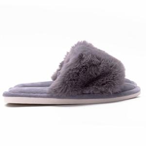 De piel de mujer suave Furry zapatillas invierno cálido casa diapositivas de dormitorio interior de los zapatos de piso - Product Image 3