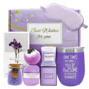 Panier-cadeau de relaxation, coffret de rétablissement rapide, comprenant une couverture luxueuse, imprimée UV durable, ensembles de cadeaux de vacances uniques pour femmes, OEM - Product Image 3