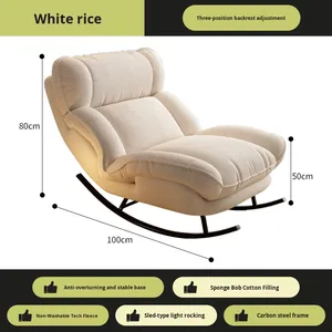 <span class=keywords><strong>Poltrona</strong></span> a dondolo imbottita in offerta speciale, ampio divano a dondolo per appartamento, comoda <span class=keywords><strong>sedia</strong></span> lounge per interni ed esterni con cuscino spesso - Product Image 6