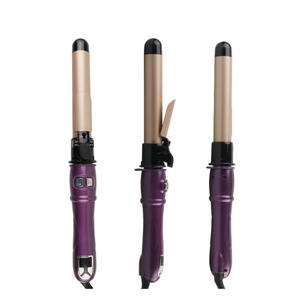 2025 rotativo eléctrico Auto barriles de cerámica rizador de hierro portátil automático rizador de pelo Rosa pelo onda grande rizador de peluquería - Product Image 2