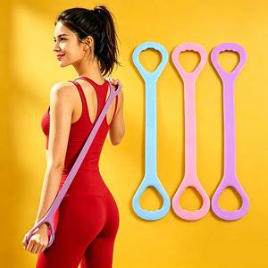 Banda de resistencia en forma de 8 para uso doméstico, que ayuda en el fitness, la apertura de espalda, la modelación de la espalda, la banda elástica, el entrenamiento de espalda para yoga. - Product Image 3
