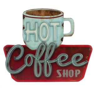 Panneau métallique vintage en <span class=keywords><strong>relief</strong></span> pour café, bar, restaurant, salle à manger, café, décoration murale vintage - Product Image 1