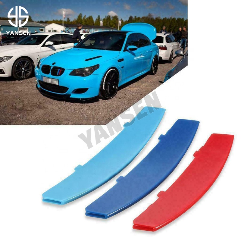 Coppia Di Griglie Rene Anteriore Nere Lucide Per BMW Serie 5 E60/E61 2003-2010 – Stile M5, Materiale ABS Di Alta Qualità