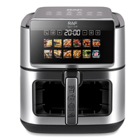 Friteuse à air RAF R.5011 8L 1800W Grande Capacité Commande Tactile Numérique Multifonction Machine de Cuisson Sans Huile pour Usage Domestique en Cuisine