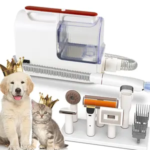 Kit de toilettage pour animaux de compagnie et aspirateur pour chiens, aspiration des poils d'animaux, aspirateur de toilettage professionnel avec 6 outils de toilettage prouvés pour chiens et chats