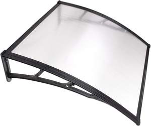 Auvent de porte fenêtre avec UV de taille 80x120cm <span class=keywords><strong>abri</strong></span> pour couverture de pluie arrière porche ombrage extérieur - Product Image 1