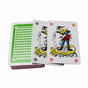 热销批发高品质100% 定制塑料无最小稀有效果纸游戏卡玩印刷盲文扑克牌
