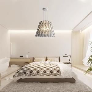 โคมไฟระย้าขนนกสีขาวอบอุ่นสำหรับห้องนอน ดีไซน์ทันสมัยและมีศิลปะสำหรับตกแต่งวิลล่า - Product Image 2