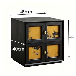 Comodino Moderno Impilabile in Legno Massello Ecologico e Durevole, Stile Credenza per Camera da Letto e Hotel - Product Image 4