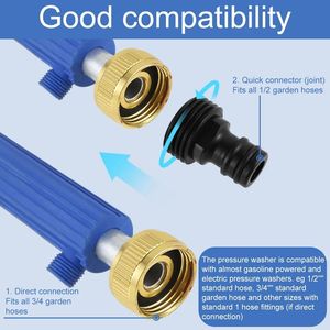Lavadora de alta presión Varita Boquilla de chorro Lavadora Expandible Jardín Spray Manguera de agua Boquilla Herramienta de limpieza de vidrio Espuma Lavado de ventanas de automóviles - Product Image 2