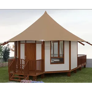 נוח חצי קבוע משפחת אוהל יוקרה glamping מלון אוהל בית נופש לחוף