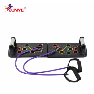 Set de entrenamiento Junye con tabla de flexiones, banda de resistencia y asas para ejercicios de fitness en casa y entrenamiento de músculos centrales. - Product Image 4