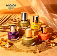 SAGALAGA 15ml Vernis à ongles végétalien Halal respirant à séchage rapide à base d'eau non toxique pour le nail art à domicile DIY Logo personnalisé