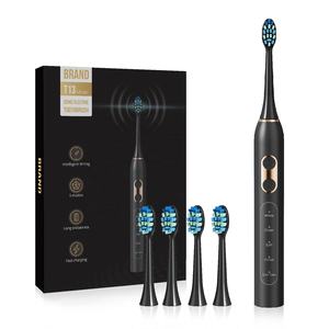 Spazzolino elettrico intelligente con precisione in fabbrica con doppia testa a basso costo a LED di ricambio impermeabile ricaricabile per adulti - Product Image 1