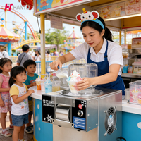 Machine à glace pilée professionnelle robuste et automatique pour la production de glace en flocons, de glace hawaïenne et de glace fine pour les entreprises – Marché américain