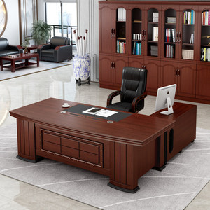 Escritorio Ejecutivo Grande, Moderno, Minimalista, Estilo Chino, Escritorio para Gerente o Supervisor de Oficina con Gabinete de Almacenamiento - Product Image 2