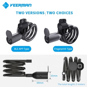 Chống Trộm Khóa Cáp Có Thể Điều Chỉnh Có Thể Thu Vào Cho Xe Đạp Xe Máy Xe Máy Khóa Cáp Vân Tay Thông Minh - Product Image 3