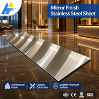 TONGHUI Plaque en acier inoxydable 316 2B BA No.4 finition miroir laminée à froid, taille 1220*2440MM (4ft*8ft)