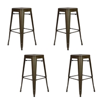 Meubles d'extérieur Vente en gros Bon marché Comptoir Haut Pieds Chaises Tabourets de bar Tolix Empilables Fer Métal