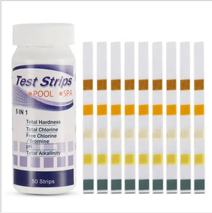 <span class=keywords><strong>Bandelettes</strong></span> de test d'eau 5 en 1 Kit de test de piscine teste le <span class=keywords><strong>chlore</strong></span> sans acide cyanurique <span class=keywords><strong>pH</strong></span> pour le manuel du spa du bain à remous de la piscine - Product Image 6