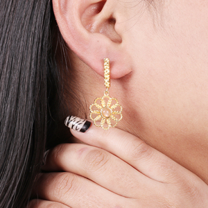 Pendientes de piedra lunar natural de Plata de Ley 925 de venta clásica, pendientes de piedra lunar rosa para mujer - Product Image 3