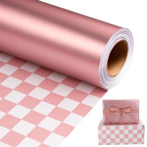 80g high end gift <b>wrapping</b> <b>paper</b> pink checkered matte design special <b>paper</b> new product available in stock for various occasions - Product Image 1