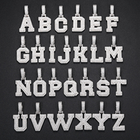 Pendentif Lettre Initiale A-Z en Moissanite, Test Diamant, en Argent Sterling 925, Bijoux Iced Out Style Hip Hop pour Homme, Vente en Gros