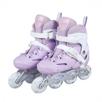 [Livraison Gratuite] Patins à roulettes pour garçons, taille unique réglable, en tissu maillé PU, à roues simples, pour le commerce international