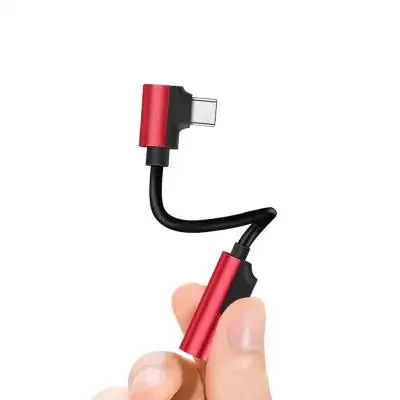 2-in-1 USB Type C to 3.5mm Earphone Jack Audio Adapter Cable for Simultaneously Charging and Listening to Music