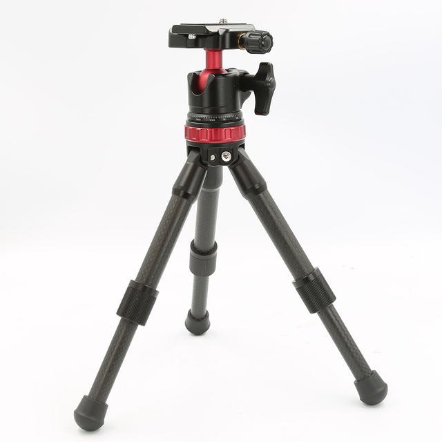 Retractable Portable Two-section Aluminum Alloy Carbon Fiber Professional Video Camera Tripod Twist Lock 210mm Extended Length