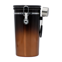 Boîte de conservation sous vide magique en acier inoxydable 304, 1-2L, avec double fermoirs en étain, pour café et aliments